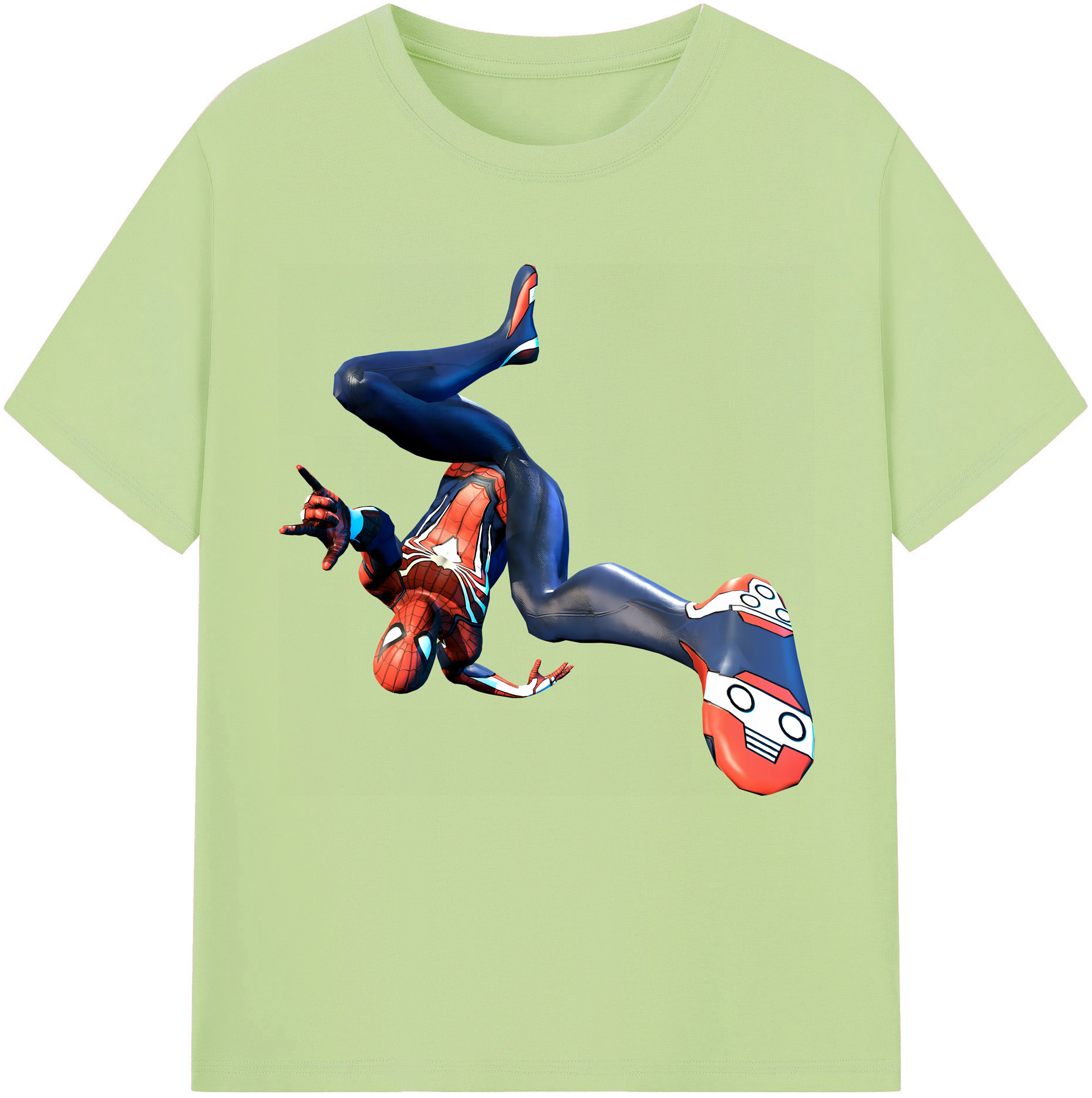 （画像用） Spider Man スパイダーマン 綿100％半袖Tシャツ（フロントプリント）